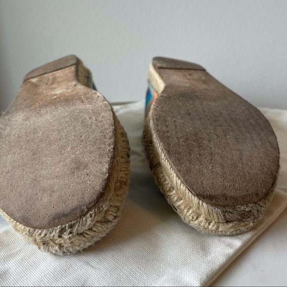 Celine Rainbow Canvas Espadrilles Size 38 - Picture 7 of 9
